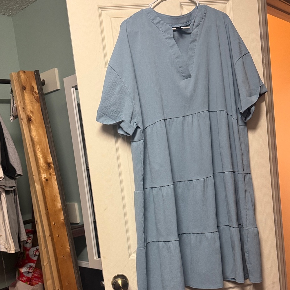 SHEIN Curve Light Blue Dress